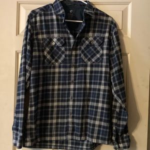 Kuhl Men’s long sleeved plaid flannel shirt